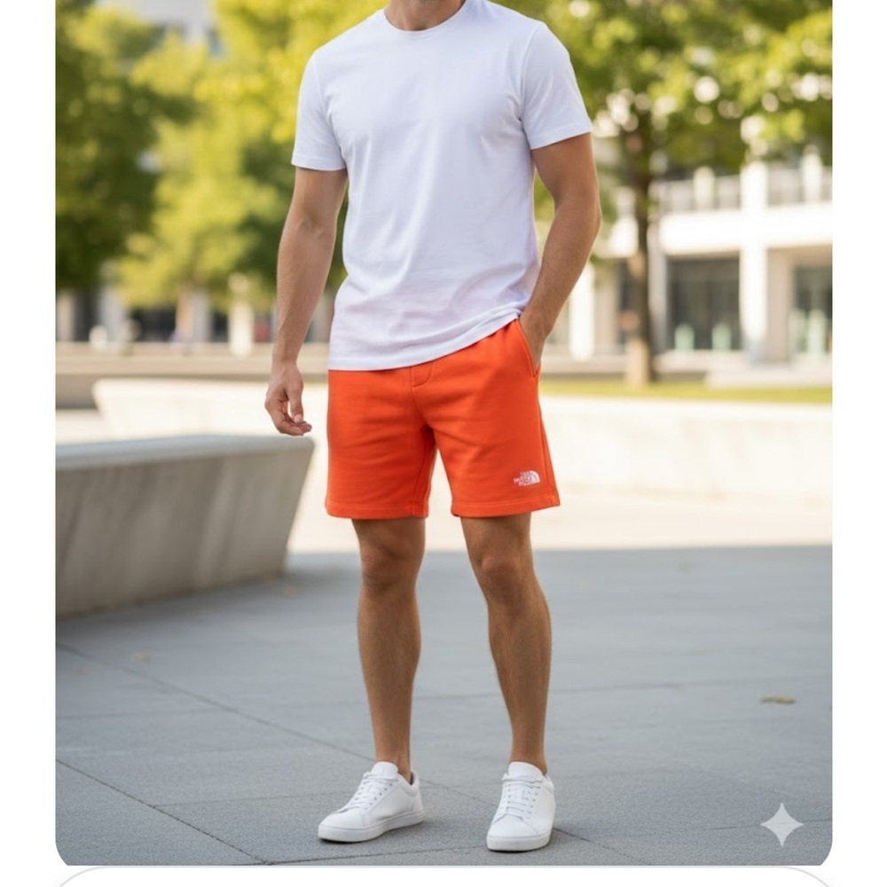 The North Face Men's Vibrant Orange Athletic Shorts size S